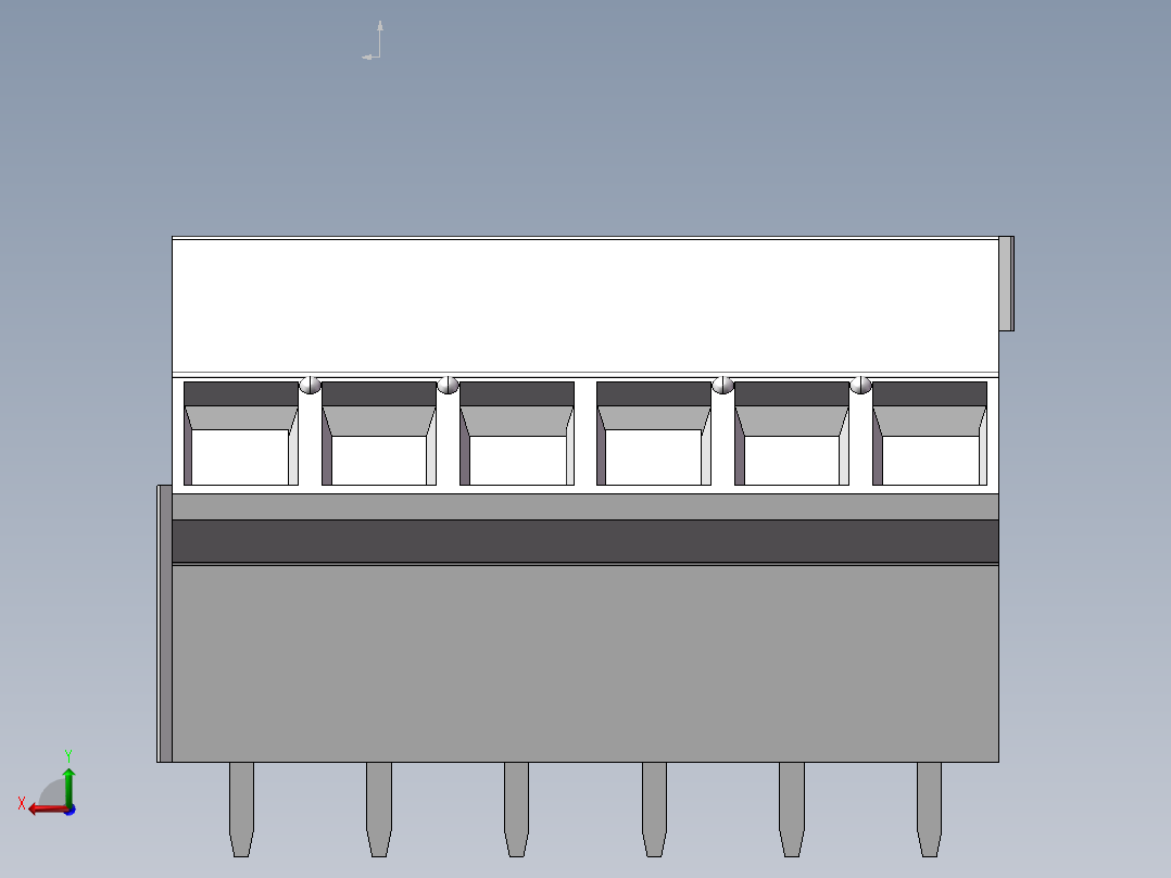 工业双绞线接线端子后视图