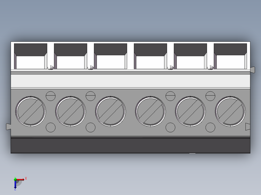 工业双绞线接线端子俯视图