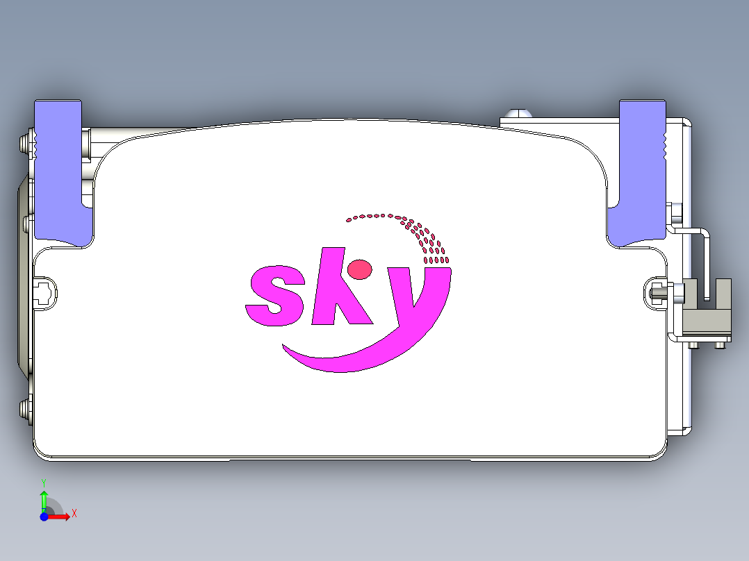 同步带滑台-半封闭B17H-L50-S300-R-P75-D3前视图