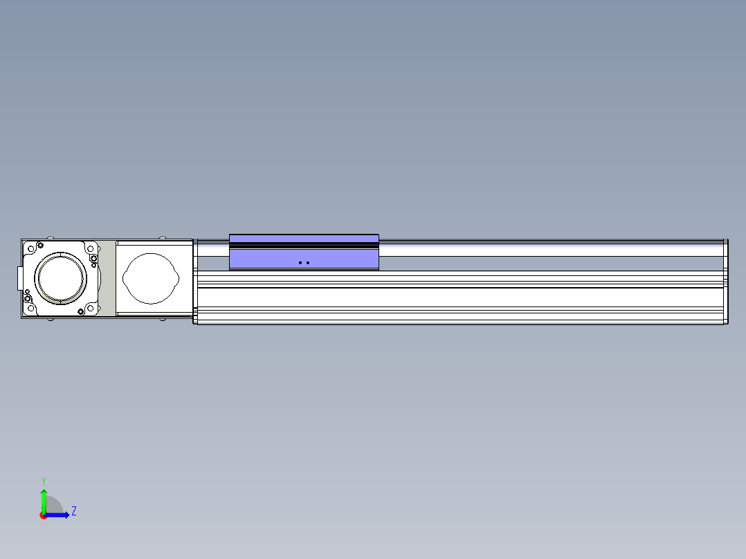 同步带滑台-半封闭B17H-L50-S300-R-P75-D3左视图
