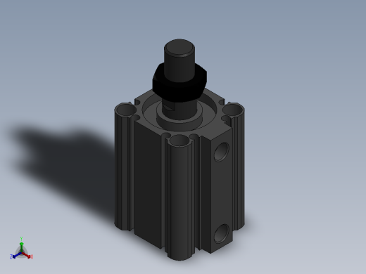 气缸CDQ2B32-30DMZ正等轴测缩略图