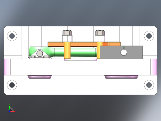 Q157-11ZA－1.58型空气压缩机连杆机械加工工艺及精镗大小头孔夹具设计【三维SolidWorks】前视缩略图