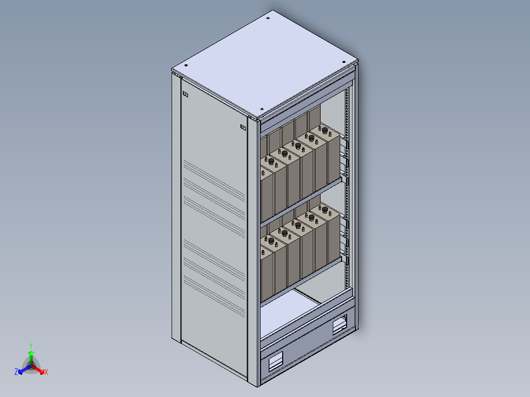电器柜 电控柜 (10) 机械设计素材主视图