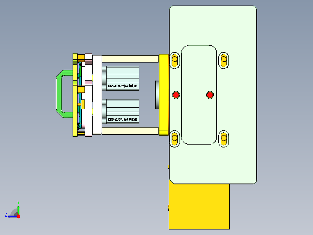X8-CNC5笔记本CNC工装夹具三维模型右视图