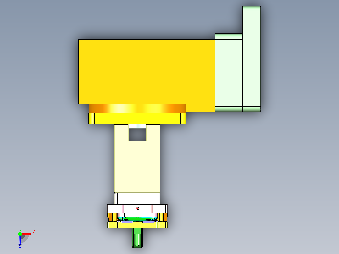 X8-CNC5笔记本CNC工装夹具三维模型俯视图