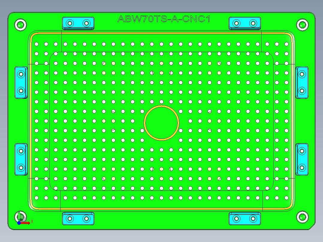 ABW70TS-A-CNC1笔记本CNC工装夹具三维模型-1203前视图