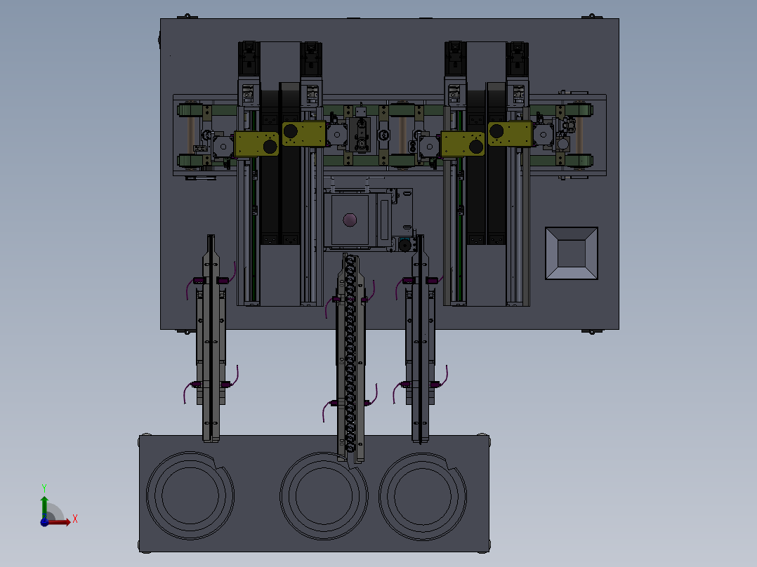 铜柱胶壳铁片组装机sw16可编辑前视图