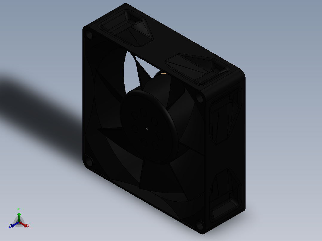 散热器80×80mm主视图