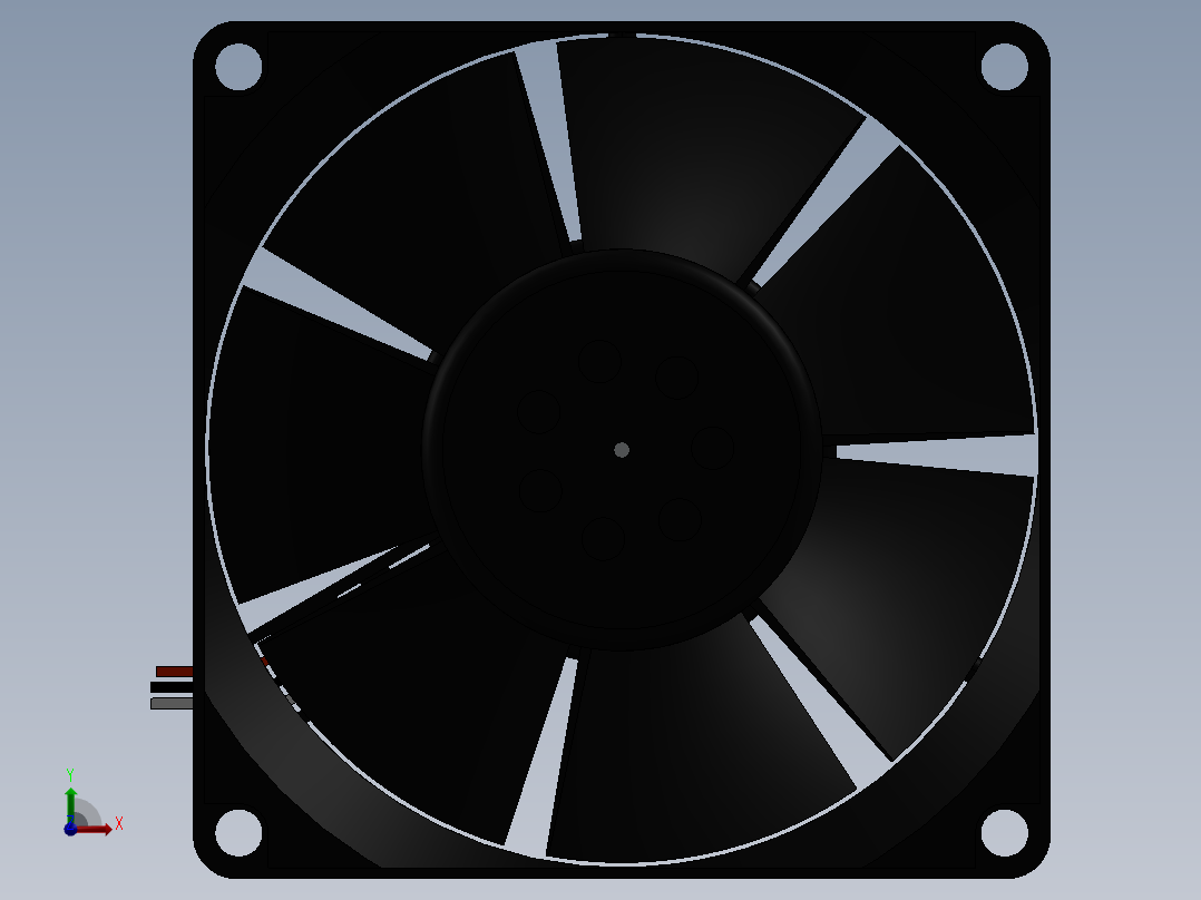 散热器80×80mm前视图