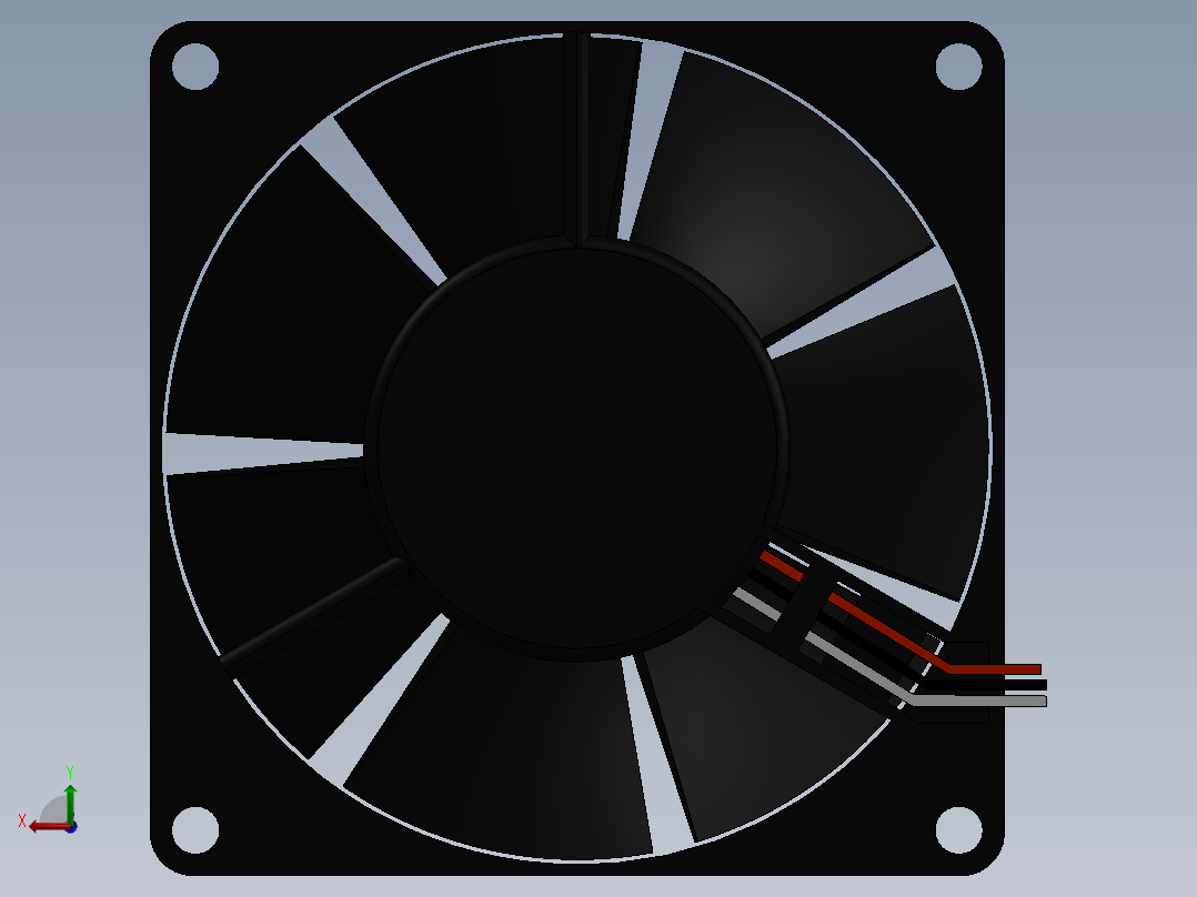 散热器80×80mm后视图