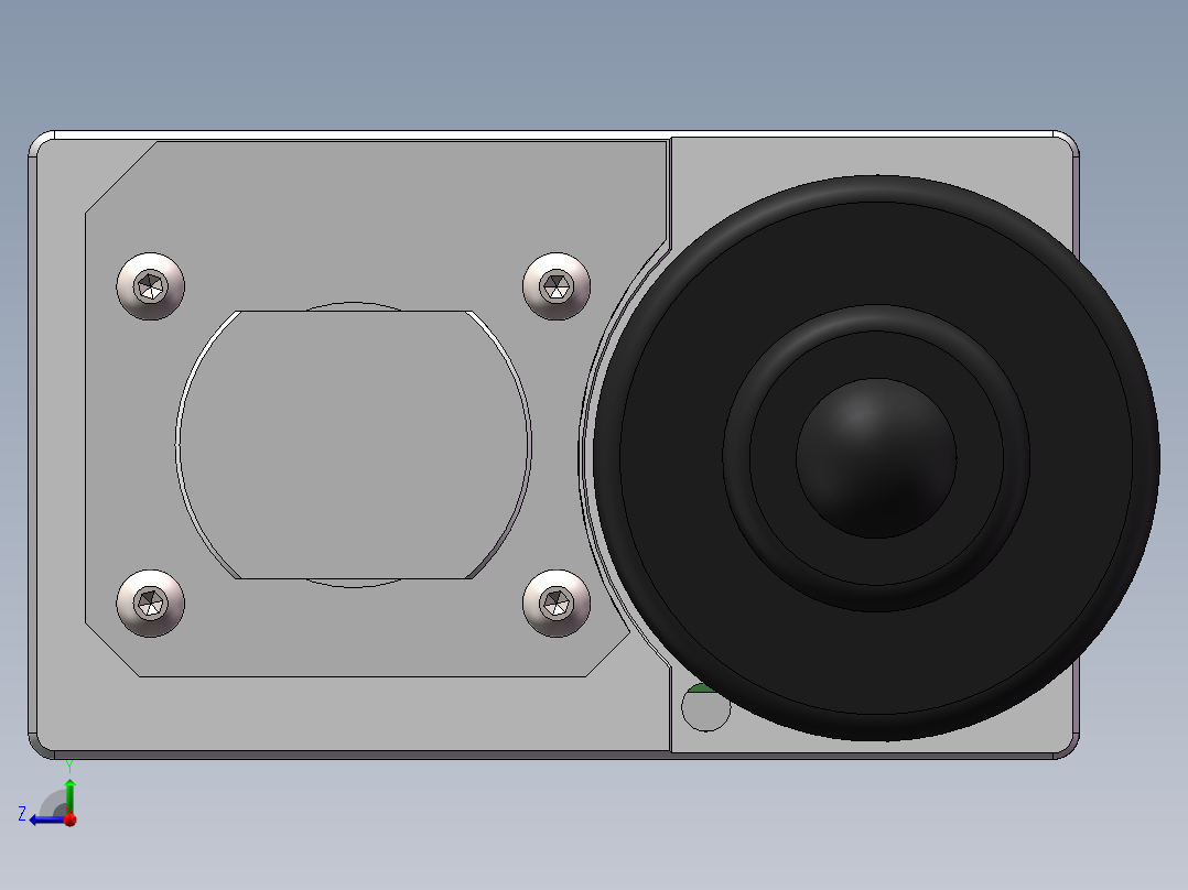 精确闭环控制用电动推杆三维SW模型右视图