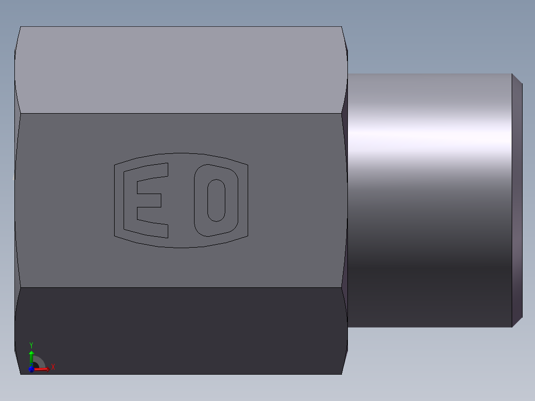 直通内螺纹接头、5CB-16-04前视图