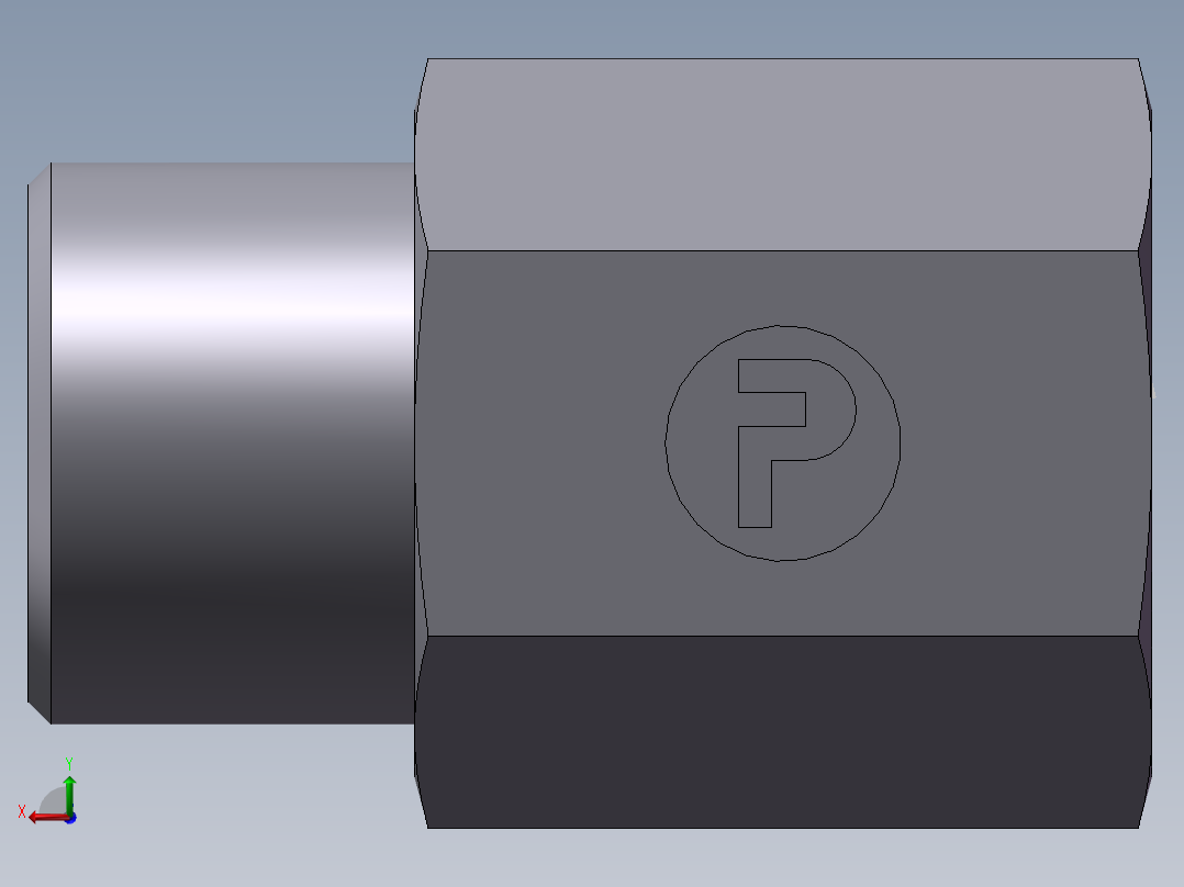 直通内螺纹接头、5CB-16-04后视图