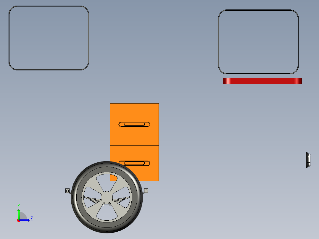 B3003571-大篷车房车设计左视图
