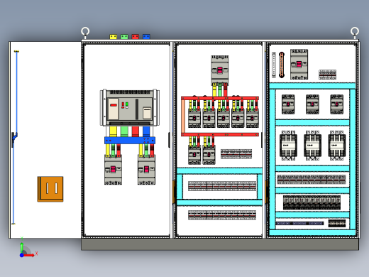 三柜组装630A电源柜控制柜 55248前视缩略图