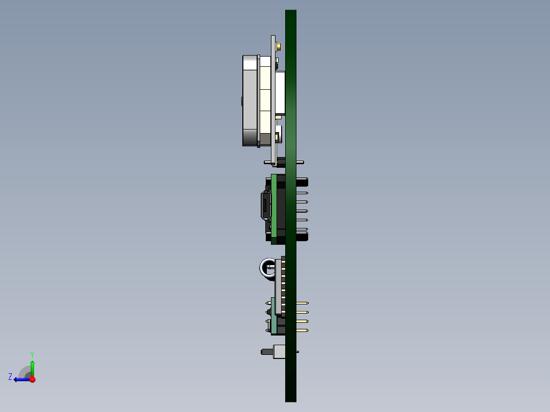 A3004233-卫星印刷电路板组装右视图