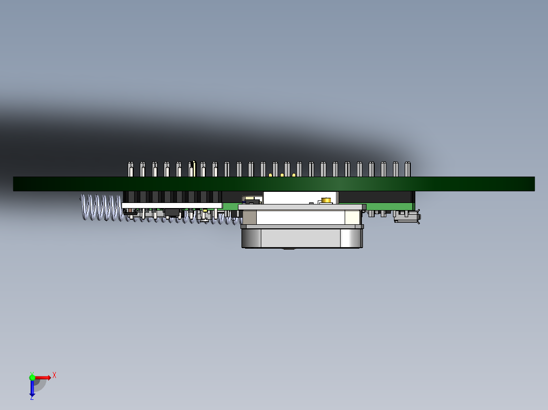 A3004233-卫星印刷电路板组装俯视图