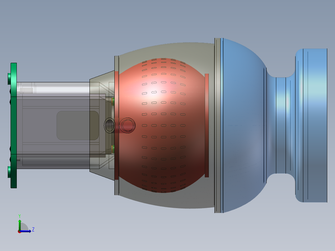 高速离心式果汁机的结构设计（榨汁机设计含三维SW+CAD图纸+说明书）左视图