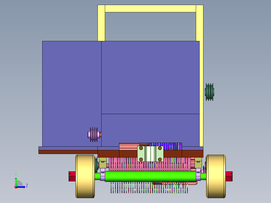 物业清洁仓库道路吸尘清扫车左视图