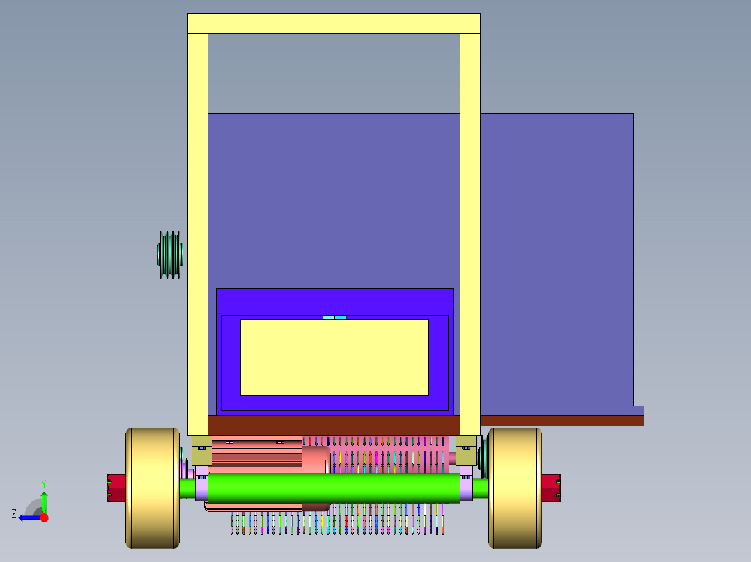 物业清洁仓库道路吸尘清扫车右视图
