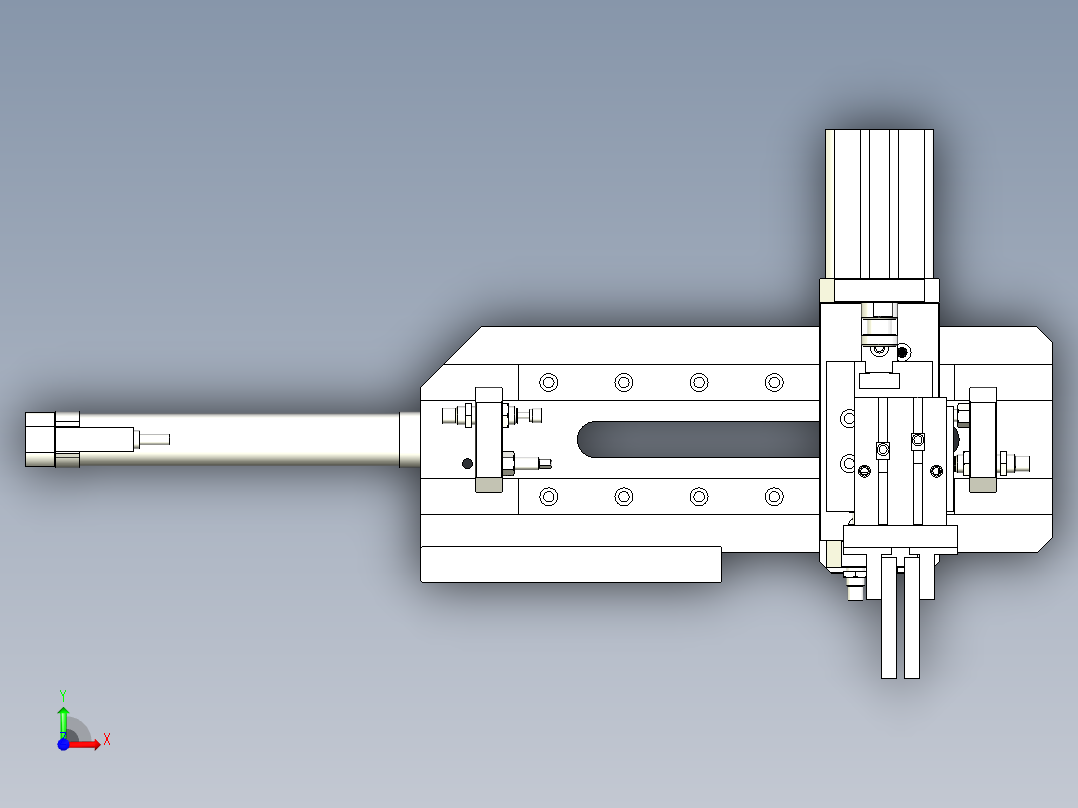 气缸取料机构前视图