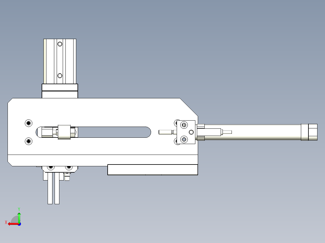 气缸取料机构后视图