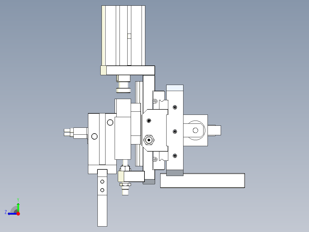气缸取料机构右视图