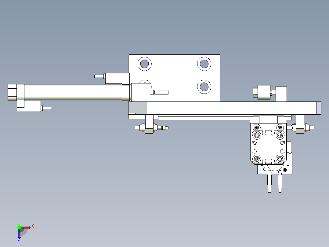 气缸取料机构俯视图