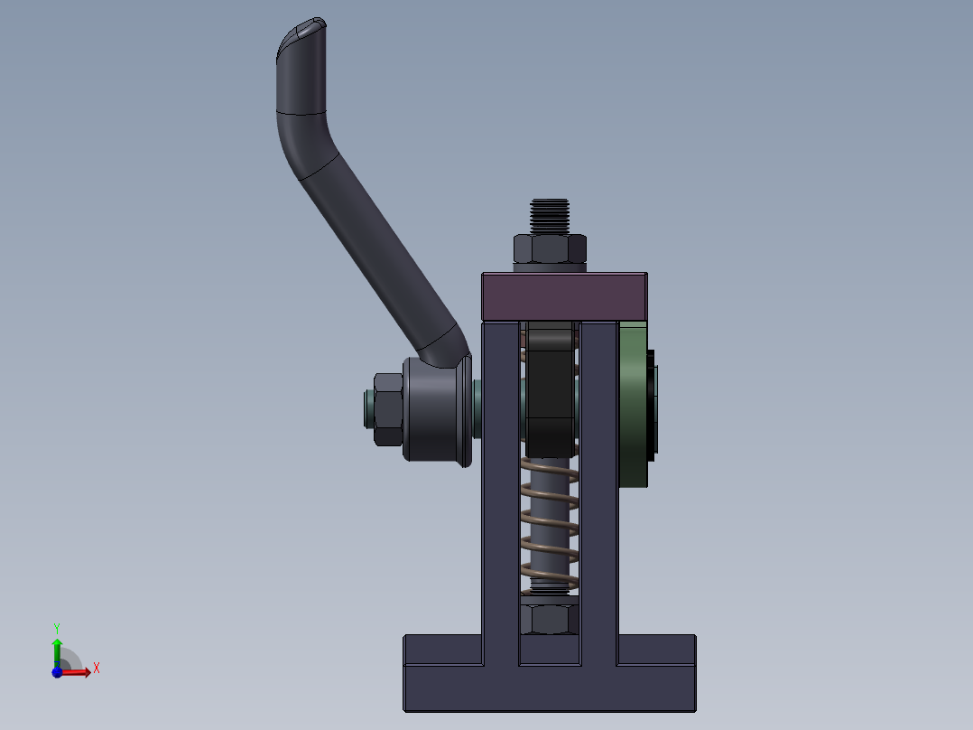 Fixture-577步进式带式夹紧器工装夹具前视图