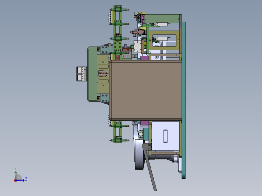 USB3.1-移位机构3D数模图纸+Solidworks设计左视缩略图