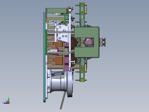 USB3.1-移位机构3D数模图纸+Solidworks设计右视缩略图