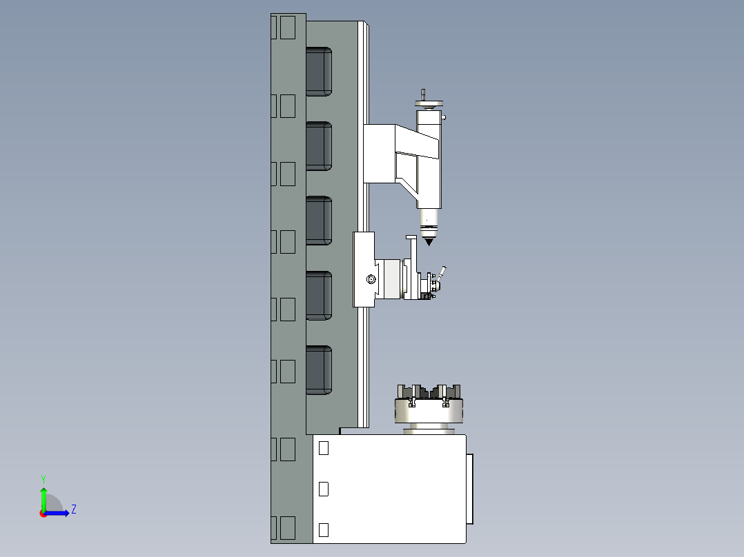 Tormo HD车床模型3D图纸左视图