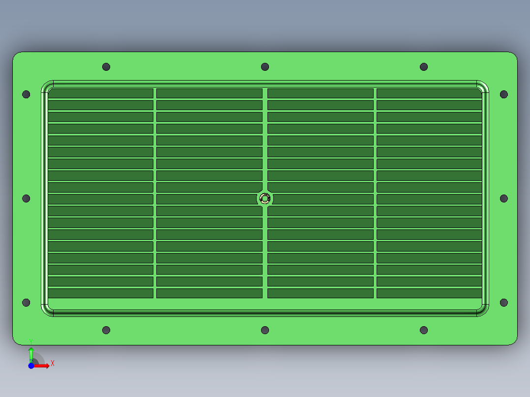 适用于席勒（Schiller）生长帐篷和其他帐篷的遮光板。前视图
