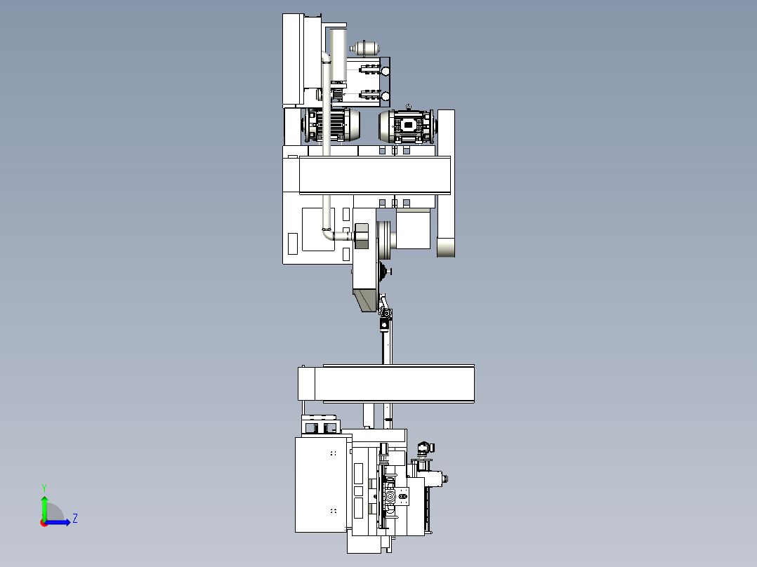圆柱磨削及端面加工设备左视图