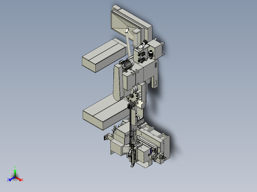 圆柱磨削及端面加工设备正等轴测图