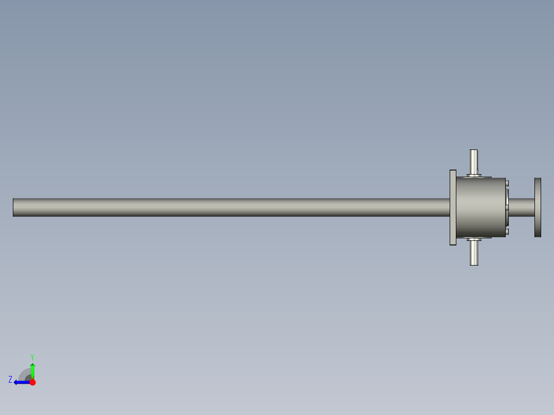 25T正方向600-丝杆升降机-涂油右视图