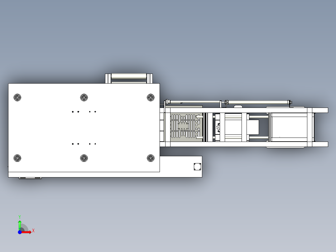 手机外壳的自动化生产加工设备前视图