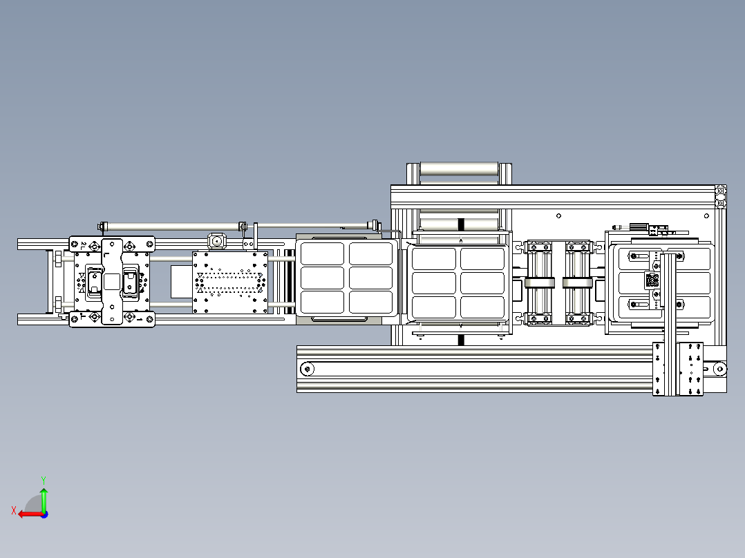 手机外壳的自动化生产加工设备后视图