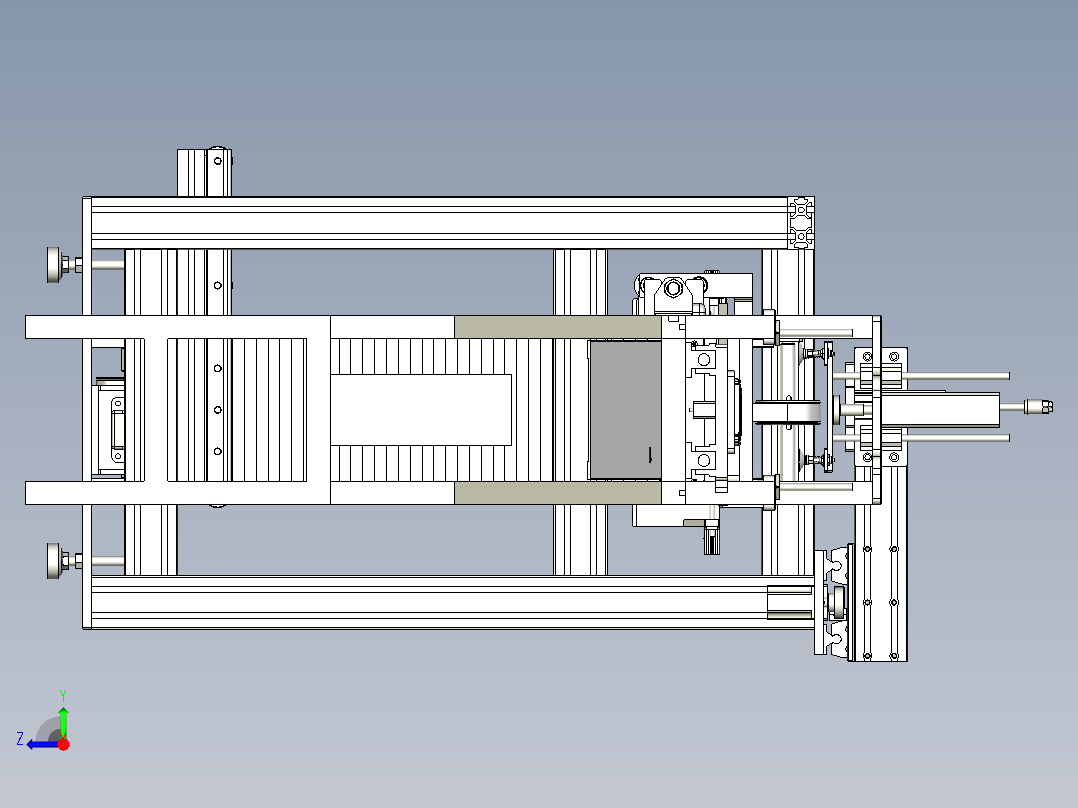 手机外壳的自动化生产加工设备右视图