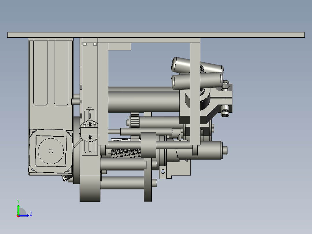 金属螺旋波纹管的制造设备左视图