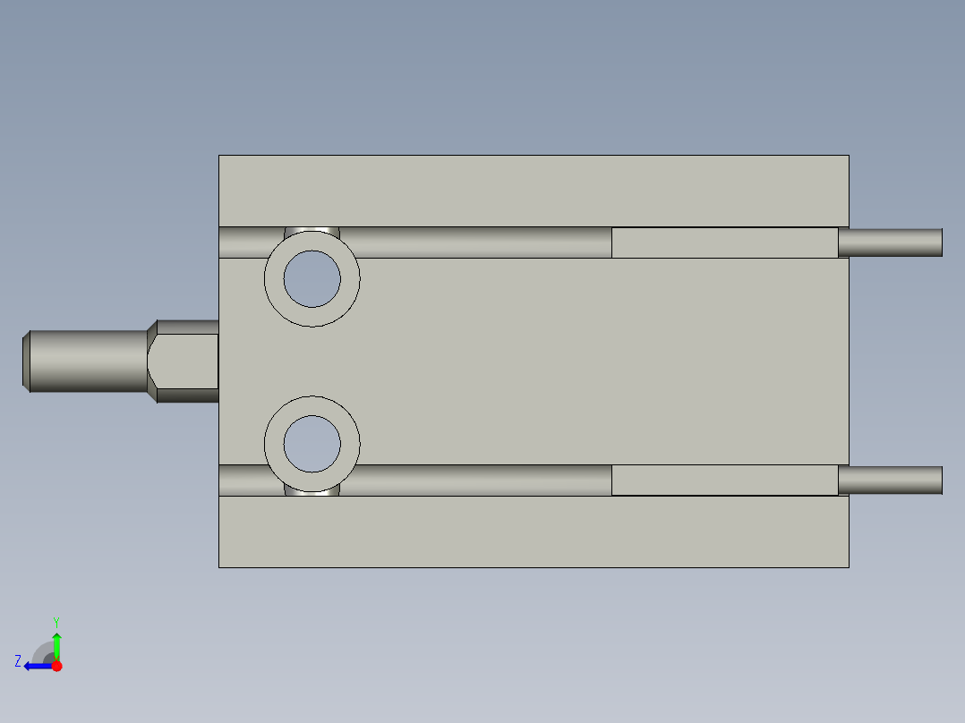 气缸自动化装配生产设备设计-CDU20-15D-A93L右视图