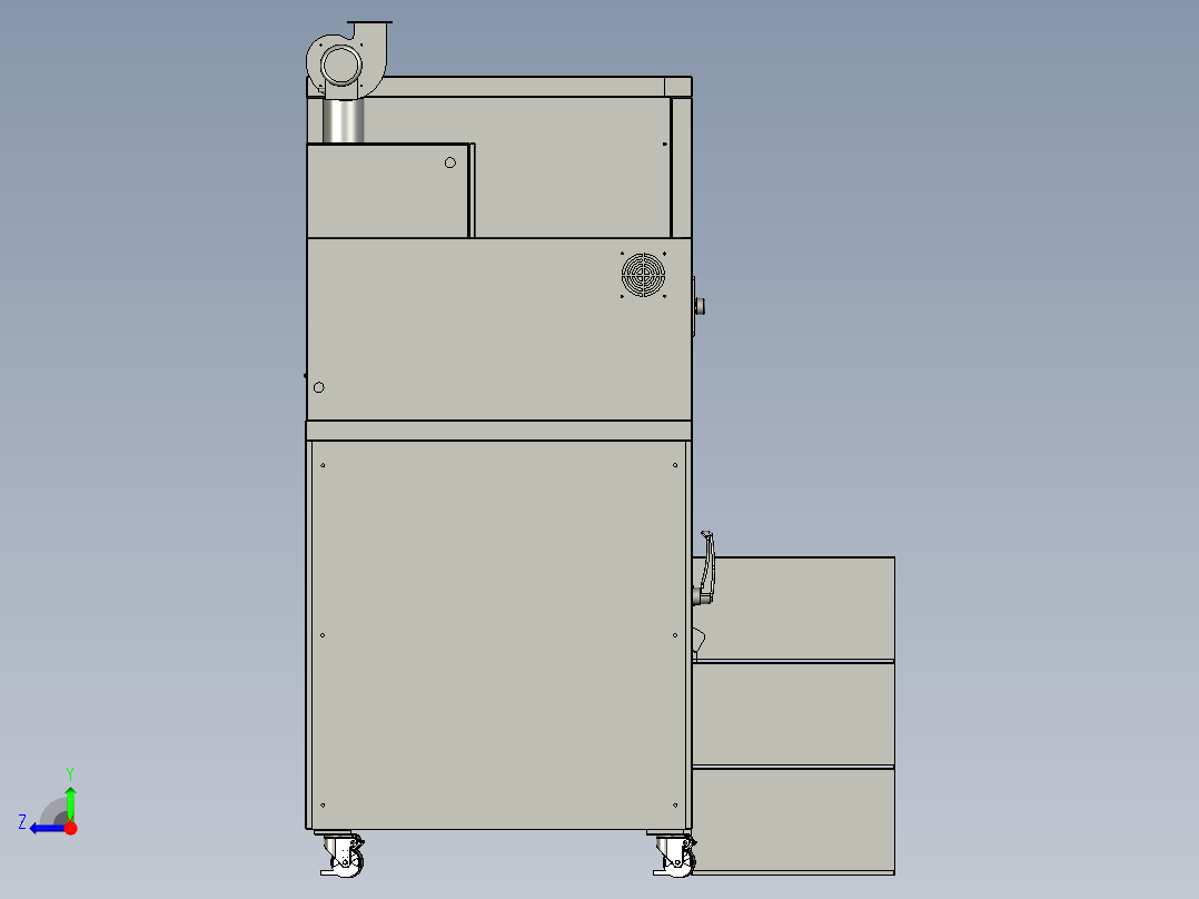 搅拌叶片及具有其的厨余垃圾处理器右视图