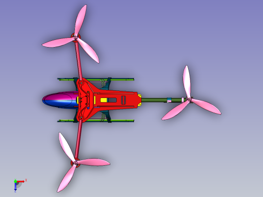 多旋翼大载重直升机俯视缩略图