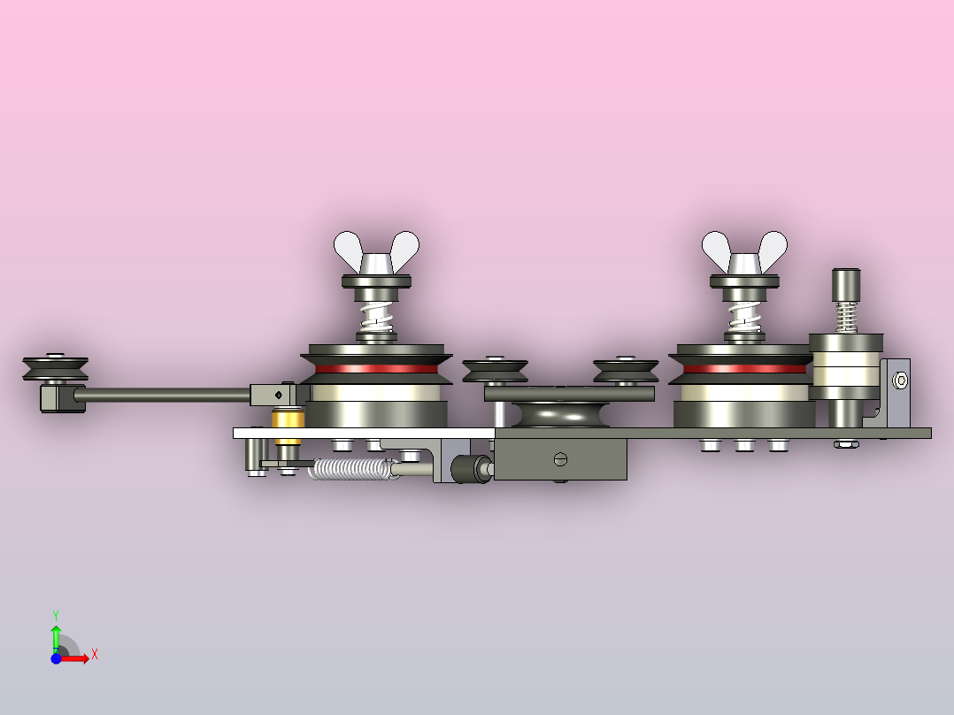 缠绕机 绕线机winding-coil-tensor-1832-模型格式为 stp sat igs前视图