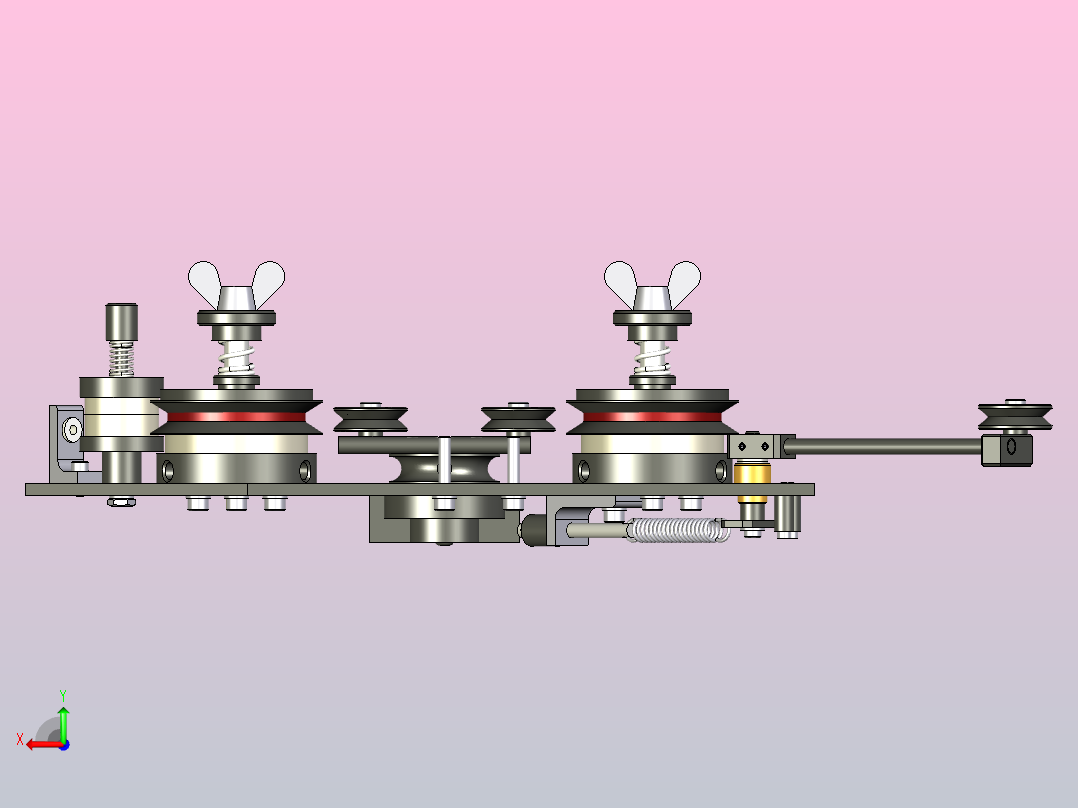 缠绕机 绕线机winding-coil-tensor-1832-模型格式为 stp sat igs后视图