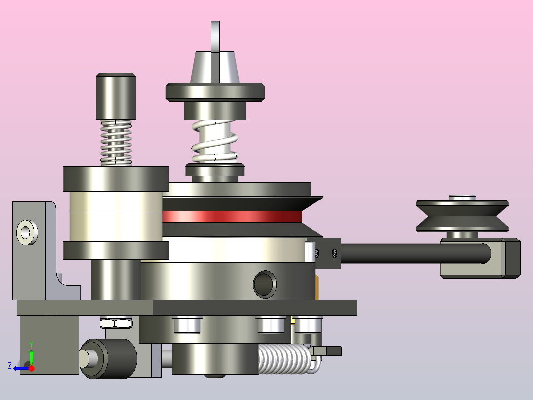 缠绕机 绕线机winding-coil-tensor-1832-模型格式为 stp sat igs右视图