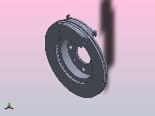 制动转子和制动垫正等轴测缩略图