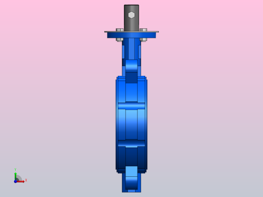 对夹式手动蝶阀DN125前视缩略图