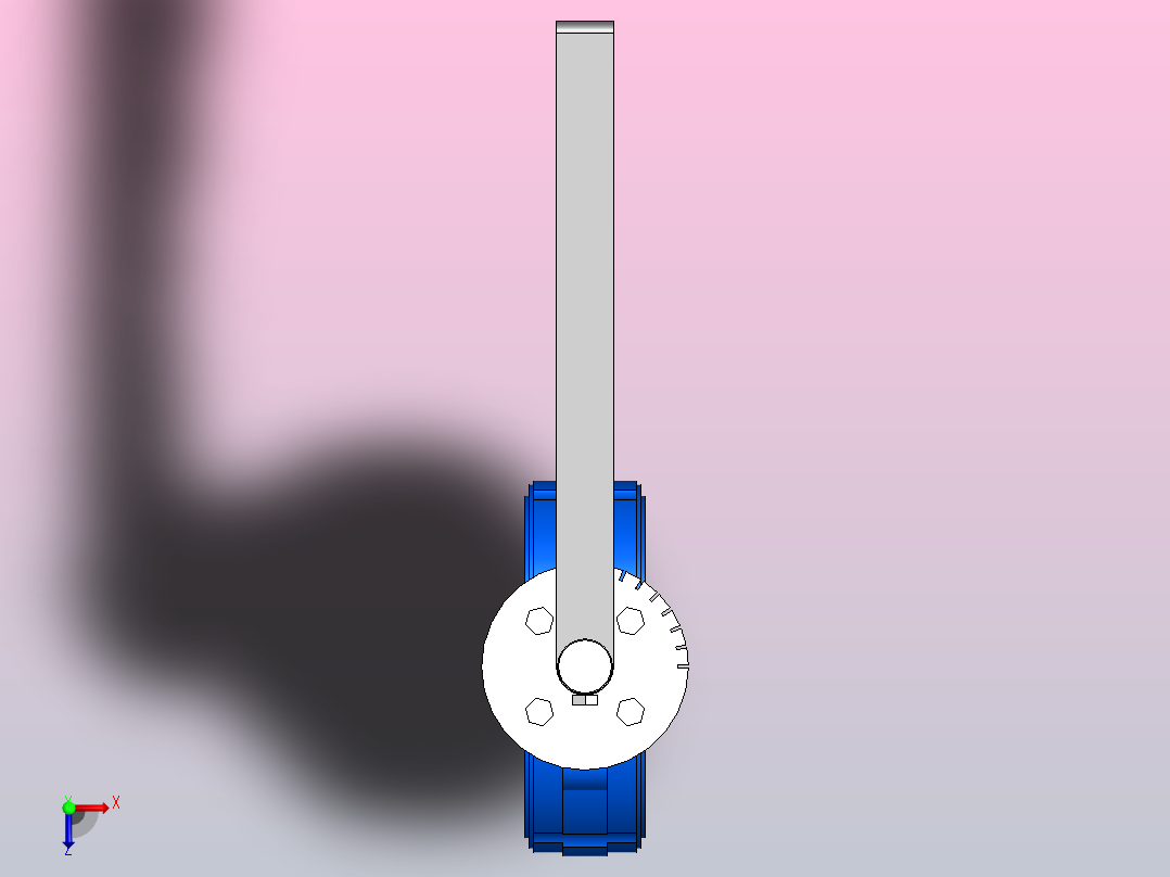 对夹式手动蝶阀DN125俯视图