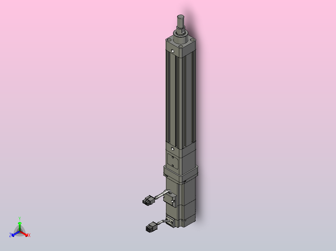 轻载电动缸TPA-ESR40-1210C-L150-M-W-P40-C3主视图